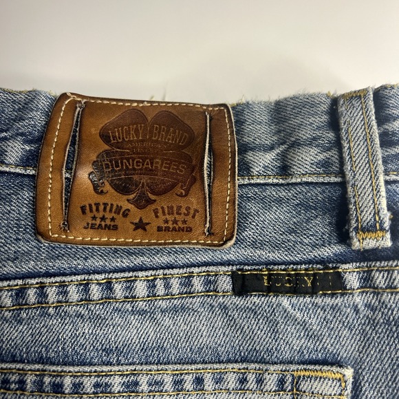 Vtg Y2K Lucky Brand Men Dungarees Denim Blue Jeans 36X30 Bootcut Grunge Skate - Picture 6 of 16